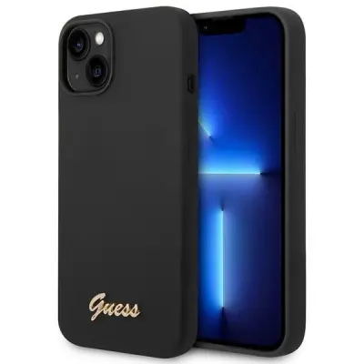 SILIKONSKI OVITEK GUESS HARD ZA IPHONE 14 PLUS 6.7 ČRNO ČRNO VINTAGE GOLD