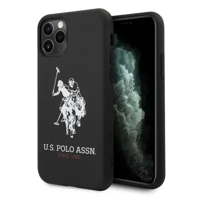 ETUI U.S. POLO ASSN. SILICONE COLLECTION NA IPHONE 11 PRO MAX - CZARNE SILICONE COLLECTION