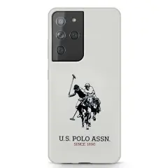 ZDA POLO ASSN. SILIKONSKI OVITEK LOGO ZA SAMSUNG GALAXY S21 ULTRA WHITE