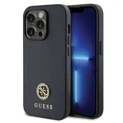 GUESS ETUI HARDCASE STRASS METAL LOGO ZA IPHONE 15 PRO MAX