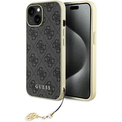 OVITEK GUESS 4G CHARMS COLLECTION ZA IPHONE 15 SIVA