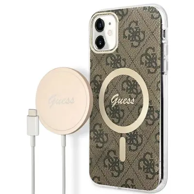 GUESS OVITEK SET + MAGSAFE POLNILEC ZA IPHONE 11 6.1 RJAV