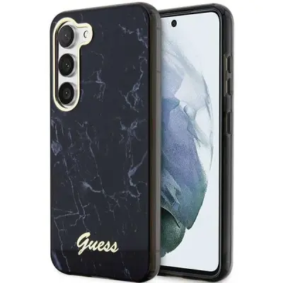 OVITEK GUESS ZA SAMSUNG GALAXY S23+ S916 OVITEK MARMORNO ČRN