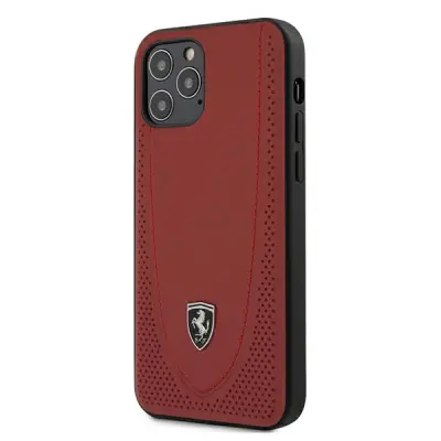 FERRARI HARDCASE OFF TRACK PERFORIRAN OVITEK ZA IPHONE 12 12 PRO 6.1 RDEČ