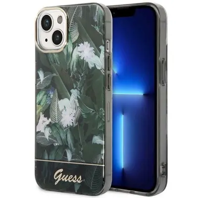 OVITEK GUESS HARDCASE ZA IPHONE 14 PLUS 6.7 GREEN JUNGLE