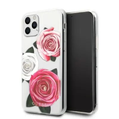 GUESS HARDCASE ZA IPHONE 11 PRO PROZOREN FLOWER DESIRE PINK