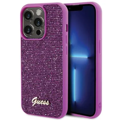 OVITEK GUESS DISCO METAL SCRIP ZA IPHONE 15 PRO ROZA OVITEK