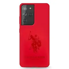 U.S. POLO ASSN. OVITEK ZA SAMSUNG GALAXY S21 ULTRA RDEČ SILIKON