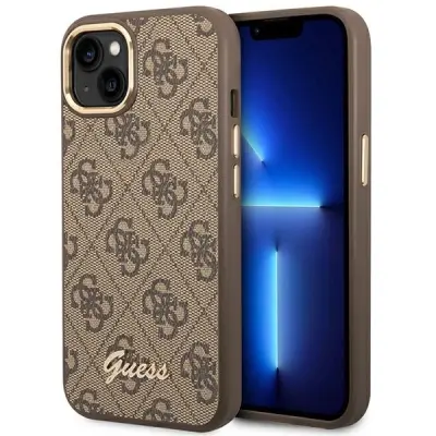 OVITEK GUESS HARD CASE ZA IPHONE 14 PLUS 6.7 LOGO BROWN GOLD