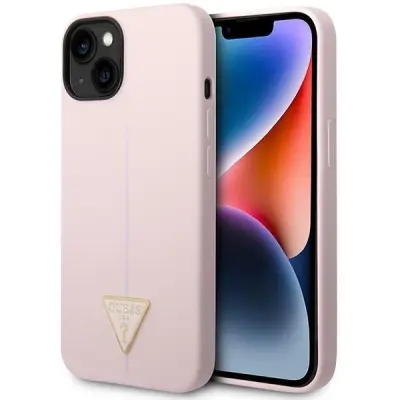OVITEK GUESS HARDCASE SILIKONSKI TRIKOTNIK ZA IPHONE 14 PLUS 6.7 VIJOLIČEN