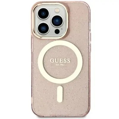 GUESS OVITEK GUHMN61HCMCGP ZA IPHONE 11 / XR ROZA BLEŠČIČNO ZLAT ZA MAGSAFE