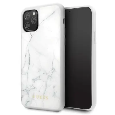 GUESS CASE OVITEK ZA IPHONE 11 PRO MARMOR WHITE WHITE