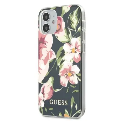 OVITEK GUESS ZA IPHONE 12 MINI 5,4 INČ MORNO MODER CVETLIČNI N°3