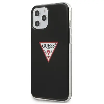 OVITEK GUESS TRIANGLE COLLECTION CASE ZA IPHONE 12/12 PRO ČRN