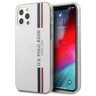 ETUI U.S. POLO ASSN. TRICOLOR COLLECTION NA IPHONE 12 / IPHONE 12 PRO - BIAŁE