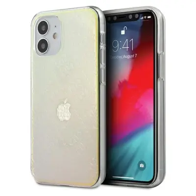 GUESS OVITEK OPAL HARDCASE ZA IPHONE 12 MINI 5.4 3D MAVRIČEN VZOREC