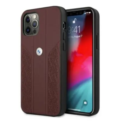USNJENI OVITEK BMW CURVE ZA IPHONE 12 12 PRO RDEČ