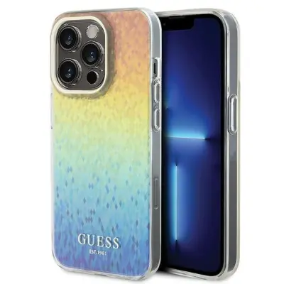 GUESS IML FACETED MIRROR DISCO IRIDESCENT OVITEK ZA IPHONE 15 PRO