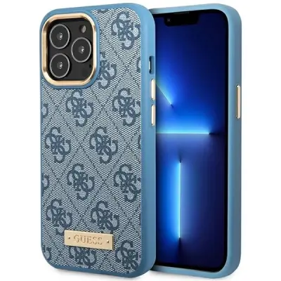 GUESS CASE OVITEK ZA IPHONE 14 PRO ZA MAGSAFE 4G LOGO PLOŠČICA
