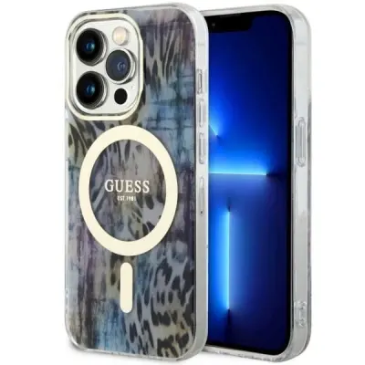 GUESS OVITEK GUHMP14LHLEOPWB ZA IPHONE 14 PRO OVITEK LEOPARD MAGSAVE