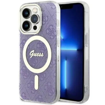 GUESS OVITEK GUHMP14LH4STU ZA IPHONE 14 PRO VIJOLIČEN OVITEK ZA MAGSAFE 4G