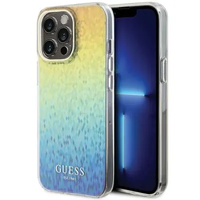 GUESS IML FACETED MIRROR DISCO IRIDESCENT OVITEK ZA IPHONE 15 PRO MAX