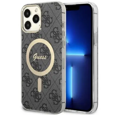 GUESS OVITEK GUHMP13XH4STK ZA IPHONE 13 PRO MAX OVITEK OVITEK ZA MAGSAFE ČRN