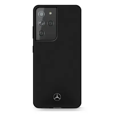 SILIKONSKI OVITEK MERCEDES HARDCASE ZA SAMSUNG GALAXY S21 ULTRA G998 ČRN
