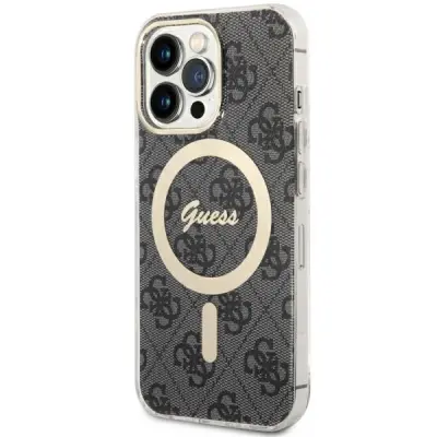 OVITEK GUESS GUHMP13LH4STK ZA IPHONE 13 PRO / 13 - ČRN 4G MAGSAFE