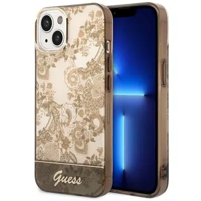 OVITEK GUESS HARDCASE ZA IPHONE 14 PLUS 6.7 OVITEK IZ PORCELANA OKER