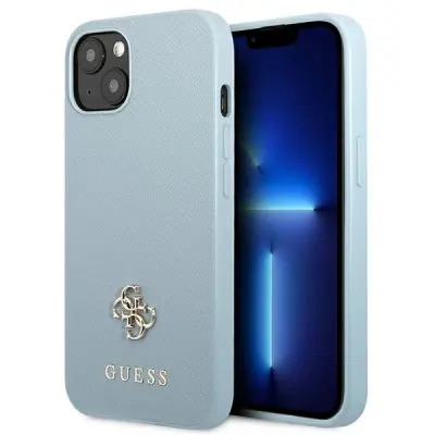 GUESS GUHCP13SPS4MB IPHONE 13 MINI 5,4 NIEBIESKI/BLUE HARDCASE SAFFIANO 4G SMALL METAL LOGO