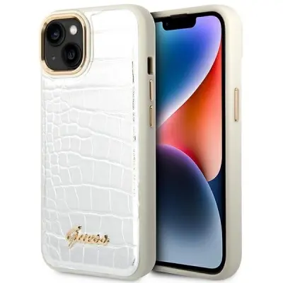 OVITEK GUESS HARDCASE ZA IPHONE 14 PLUS 6.7 SIVER CROCO COVER