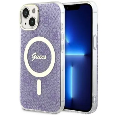 GUESS OVITEK GUHMP14SH4STU ZA IPHONE 14 VIJOLIČEN OVITEK HARDCASE 4G ZA MAGSAFE