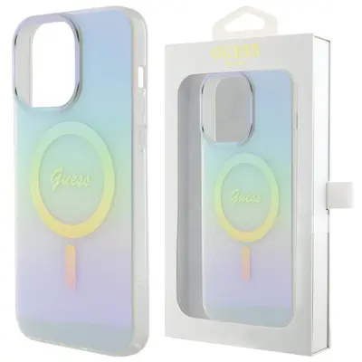 GUESS IML IRIDESCENT CASE MAGSAFE OVITEK ZA IPHONE 15 PRO TURKIZNA