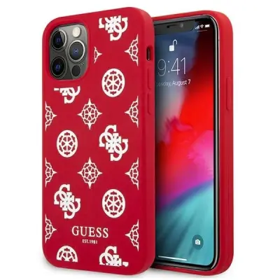 OVITEK GUESS ZA IPHONE 12 PRO MAX 6.7 HARDCASE RDEČA PONIJA