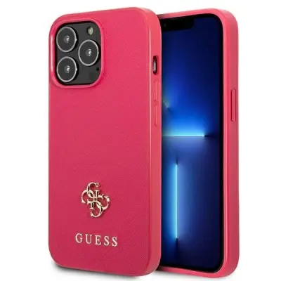 GUESS HARDCASE OVITEK ZA IPHONE 13 PRO 6.1 ROZA PINK SAFFIANO 4G