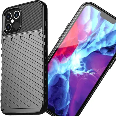 OVITEK THUNDER CASE FLEXIBLE ARMOUR CASE OVITEK ZA IPHONE 12 PRO MAX ČRN