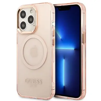 GUESS GUHMP13XHTCMP HARD CASE OVITEK ZA IPHONE 13 PRO MAX ZA MAGSAFE ROZA