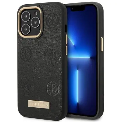 GUESS OVITEK GUHMP14LSAPSTK ZA IPHONE 14 PRO OVITEK MAGSAFE OVITEK ČRN