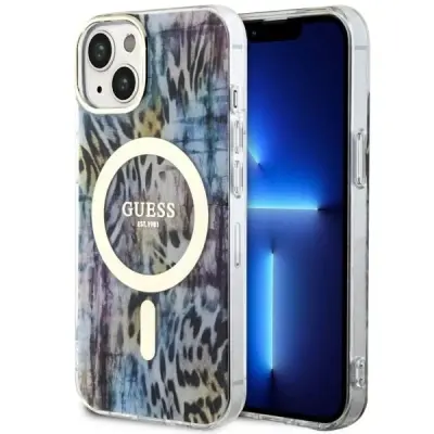 GUESS OVITEK GUHMP14SHLEOPWB ZA IPHONE 14 OVITEK LEOPARD OVITEK ZA MAGSAFE