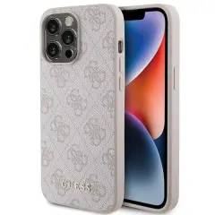 OVITEK GUESS 4G METAL GOLD LOGO CASE OVITEK ZA IPHONE 15 PRO MAX ROZA
