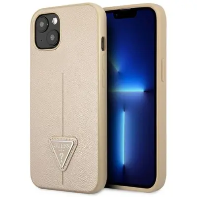 OVITEK GUESS HARDCASE ZA IPHONE 13 MINI BEŽ SAFFIANO
