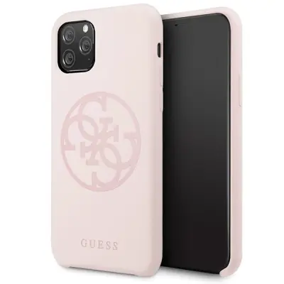 OVITEK GUESS ZA IPHONE 11 PRO TRDI SILIKONSKI OVITEK ROZA