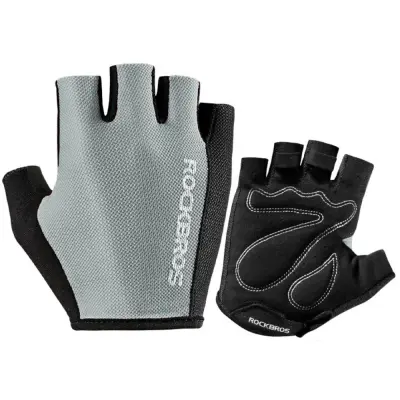 ROCKBROS KOLESARSKE ROKAVICE S099GR VEL. L SIVE ZA KOLESARSKE, ŠPORTNE