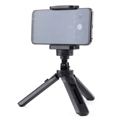 MINI STATIV SELFIE DRŽALO ZA TELEFON GOPRO KAMERO 16-21 CM ČRNO