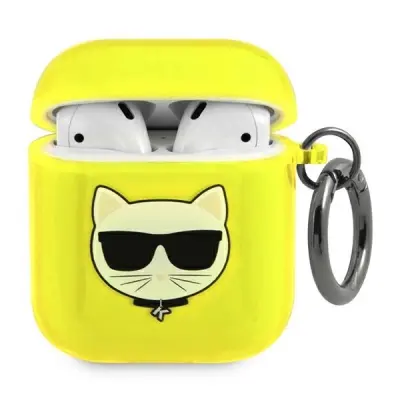 ETUI KARL LAGERFELD CHOUPETTE ZA AIRPODS 1/2 - RUMENI OVITEK