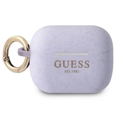 OVITEK GUESS SILIKON ZA AIRPODS PRO VIJOLIČEN Z BLEŠČICAMI