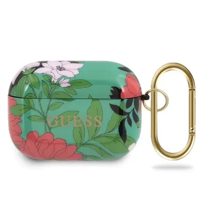 GUESS ETUI ZA AIRPODS PRO GREEN FLORAL FLOWER COLLECTION