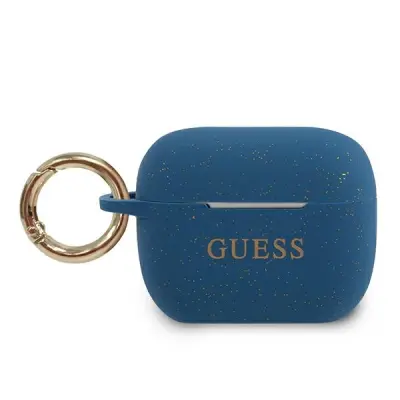 OVITEK GUESS SILIKONSKI OVITEK Z BLEŠČICAMI ZA AIRPODS PRO MODER