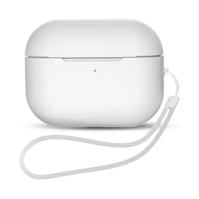 SILIKONSKI OVITEK ZA AIRPODS PRO 2 / PRO 1 S PASOM ZA ZAPESTJE, BEL